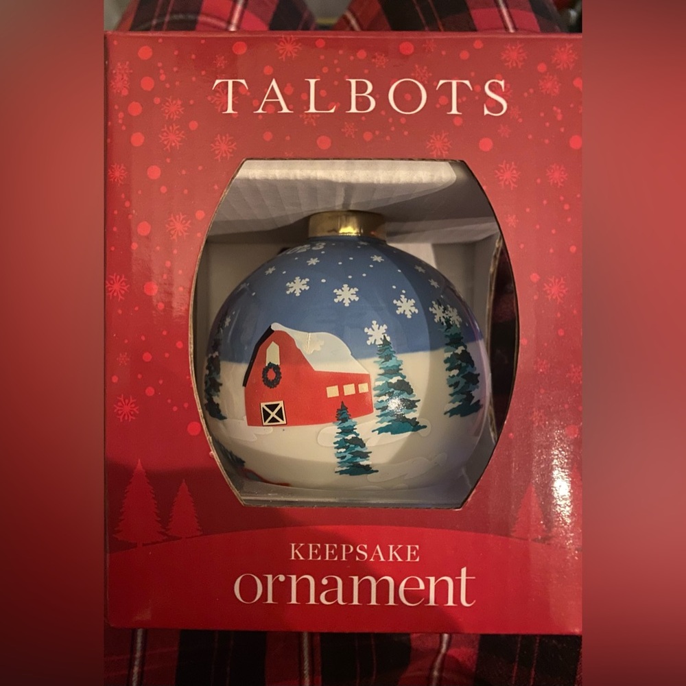Talbots Scenic Barn Keepsake Ornament